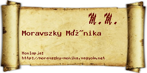 Moravszky Mónika névjegykártya